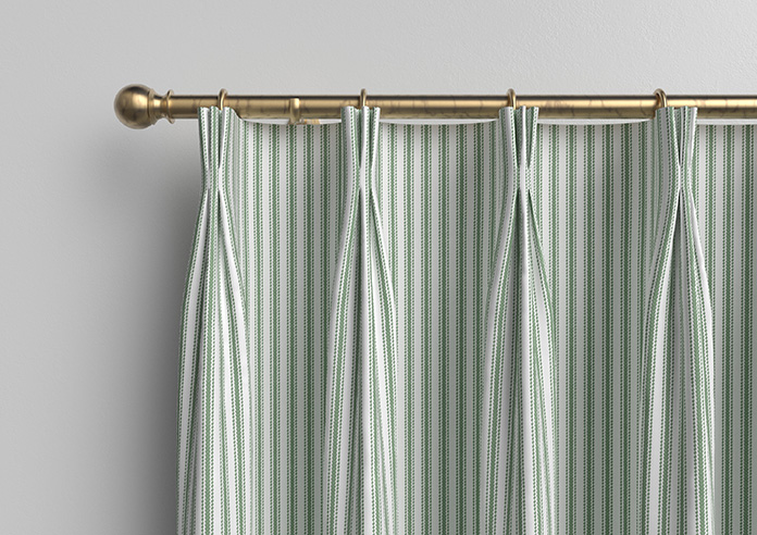 Lace Stripes, Emerald - Made to Measure Curtains - Image 11